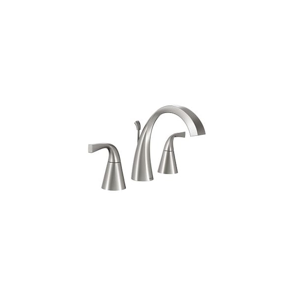 Moen Spot Resist Brushed Nickel Two-Handle High Arc Bathroom Faucet WS84661SRN - main